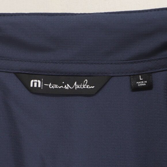 TRAVIS MATHEW Men’s Interlude Puffer Vest Lightweight Insulated Indigo Size L - Picture 7 of 8